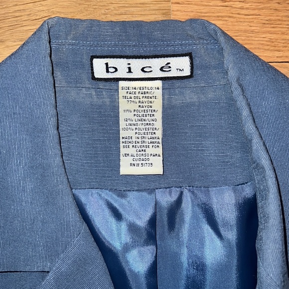 Vintage Bicè Suit Jacket Size 14 - Picture 2 of 8